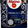 Эмаль Alpina Эмаль 3 в 1 по ржавчине (серый, шелковисто-матовая, 2.5 л)