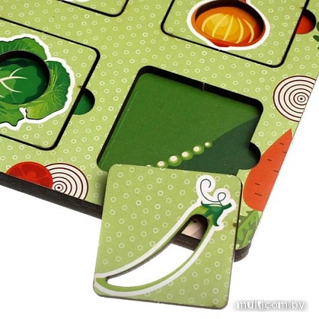 Развивающая игра WoodLand Toys Вкладыш Фрукты, овощи и ягоды 155102