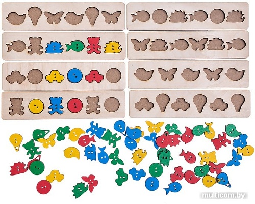 Сортер Smile Decor Волшебный комодик. Пуговки А024