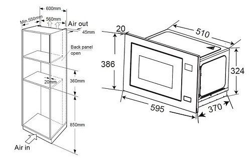 Микроволновая печь ZorG MIO251 S (черный)