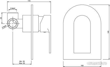 Смеситель Jaquar Lyric LYR-CHR-38065K