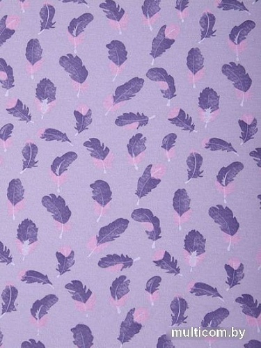 Постельное белье Luxsonia Трикотаж на резинке 90x200 3366 (перышки серый)