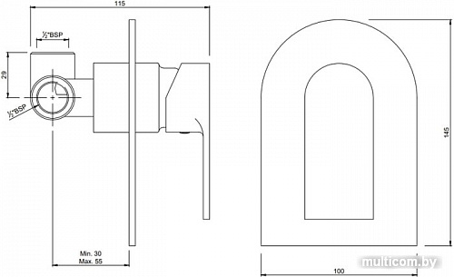 Смеситель Jaquar Lyric LYR-CHR-38065K