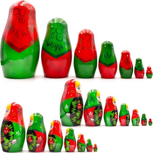 Развивающая игра Брестская Матрешка В винтажном стиле (набор 7 шт)