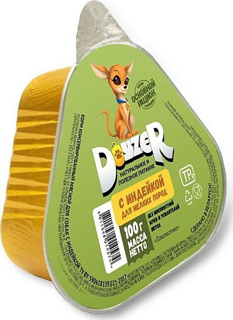 Консервированный корм для собак Doyzer Мясной с индейкой 100 г