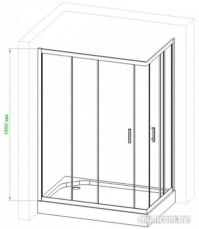 Душевой уголок Royal Bath RB8100HPD-C-CH 100x80