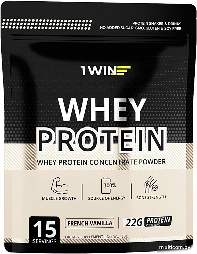 Протеин сывороточный (изолят) 1WIN Whey Protein (французская ваниль, 450г)