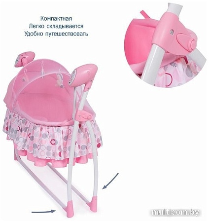 Люлька Simplicity Auto 3020 (pink circles)