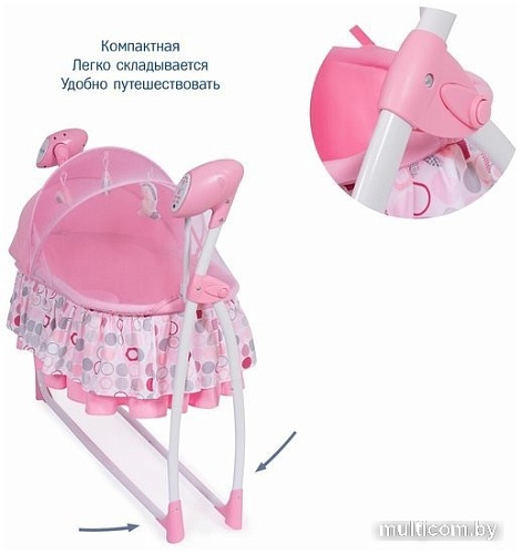 Люлька Simplicity Auto 3020 (pink circles)
