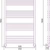 Полотенцесушитель Сунержа Флюид+ 1000x600 00-0222-1060