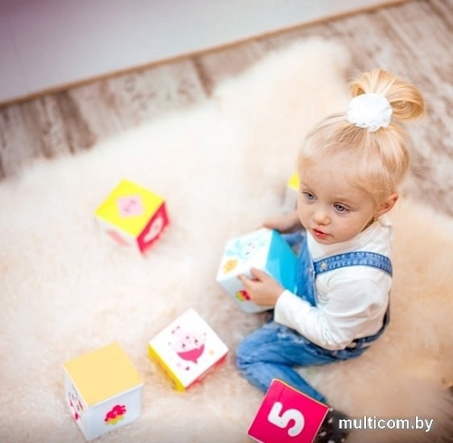 Кубики Мякиши Учим формы, цвет и счет Малышарики (6 шт)