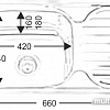 Кухонная мойка Melana MLN-6642 (глубина чаши 18 см.)