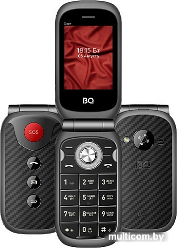 Кнопочный телефон BQ-Mobile BQ-2451 Daze (серый)