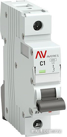 Выключатель автоматический EKF Averes AV-6 1P 1A (C) 6kA mcb6-1-01C-av