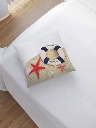 Чехол на подушку JoyArty Спасательный круг на песке sl_10845