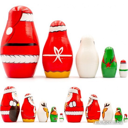 Развивающая игра Брестская Матрешка На Рождество (набор 5 шт)