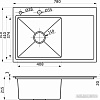 Кухонная мойка AKS Прямоугольная 78x51 левая (сатин никель)