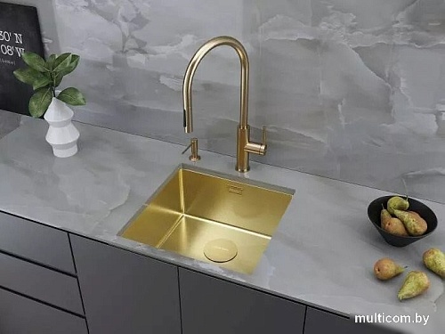 Дозатор для жидкого мыла Paulmark Decus D004-LG (светлое золото)