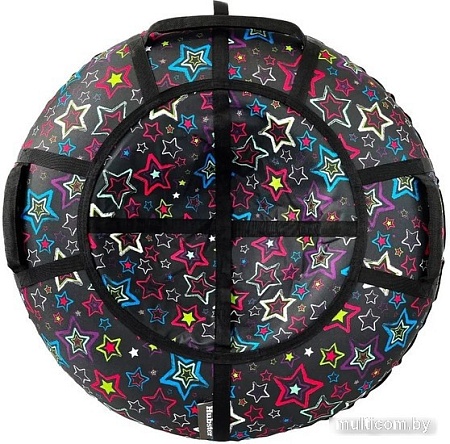 Тюбинг Hubster Люкс Pro S Звезды 110см во6620-10 (черный)