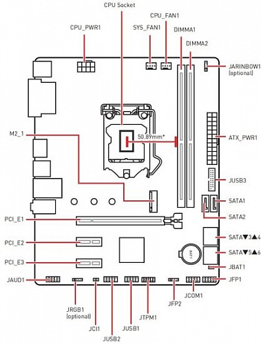 Материнская плата MSI B460M-A Pro