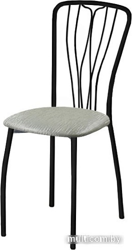 Стул Гальваник Лилия (эмаль черный муар/бенгал серый)