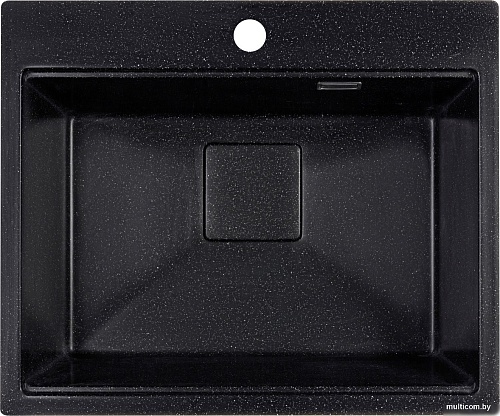Кухонная мойка Marblan Comfort 60 (черный, с сифоном и колландером)