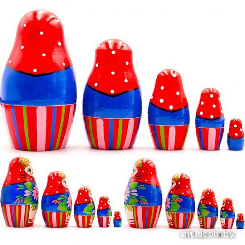 Развивающая игра Брестская Матрешка С букетом лилий (набор 5 шт)