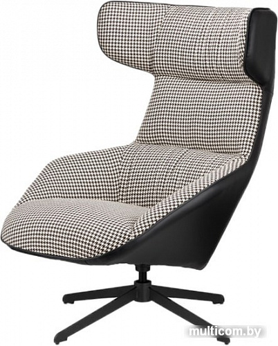 Интерьерное кресло Альта Мебель Космо A17 (гусиная лапка/черный)