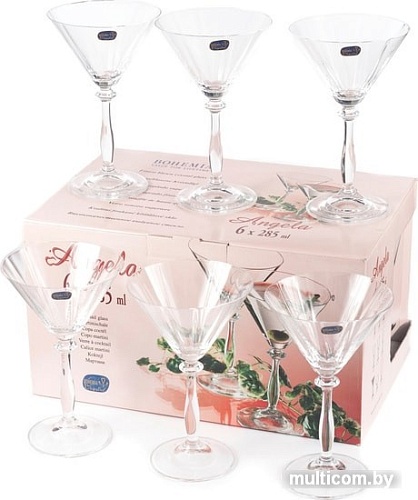 Набор бокалов для мартини Bohemia Crystal Angela 40600/1/285