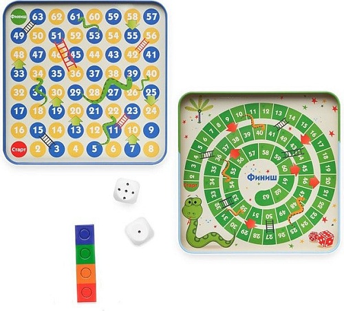 Настольная игра Bumbaram 2 в 1 Змеи и лестницы IM-1003