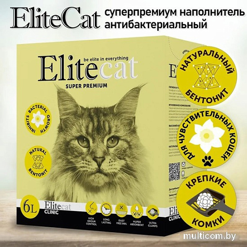 Наполнитель для туалета EliteCat Clinic 6 л