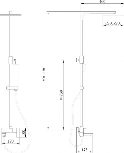 Душевая система Abber Daheim AF8216L (хром)