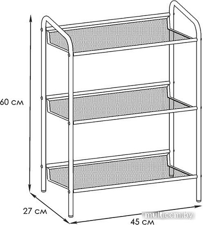 Полка для обуви ЗМИ Женева 13 ПДО Ж13 (черный)
