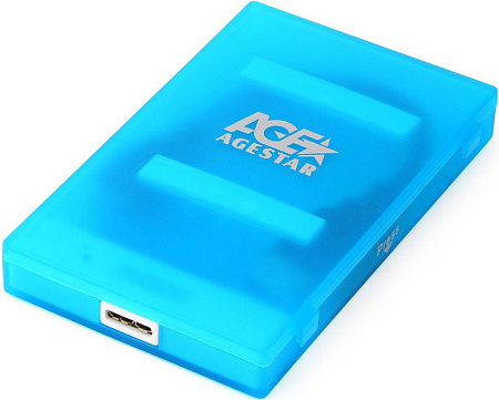 Бокс для жесткого диска AgeStar 3UBCP1-6G (голубой)