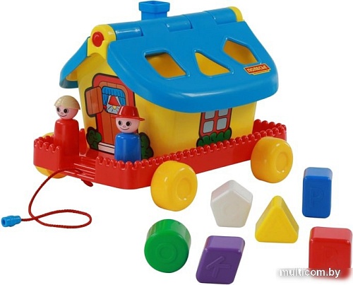 Сортер Полесье Садовый домик на колесиках (в сеточке)