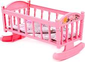 Кроватка для кукол Полесье Кроватка-качалка №4 24040 (розовый)