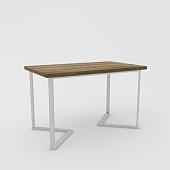 Кухонный стол Hype Mebel Дельта раздвижной 110x70 (белый/дуб галифакс олово)