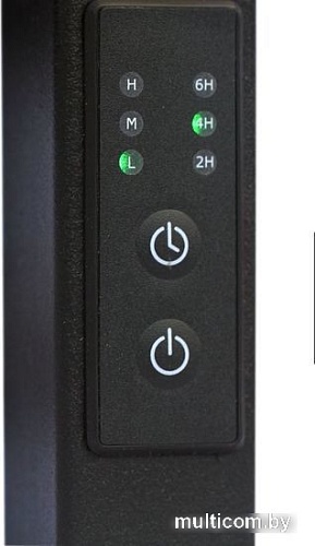 Полотенцесушитель Granula Квадро Вертикаль 15х120 (терморегулятор с таймером, черный)