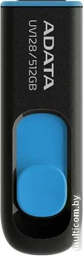 USB Flash ADATA DashDrive UV128 512GB (черный/синий)