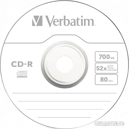 CD-R диск Verbatim 700Mb DL Extra Protection 52x Slim 43347 (1 шт.)