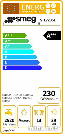 Посудомоечная машина Smeg STL7235L