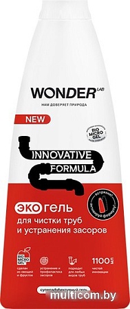 Средство для труб Wonder LAB для чистки труб канализации и устранения засоров 1.1 л