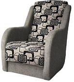 Интерьерное кресло Асмана Дачник-1 (рогожка кубики кор./кожзам коричневый)