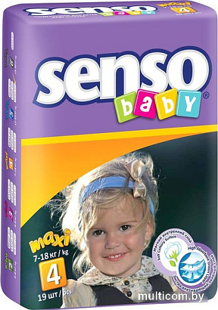 Подгузники Senso Baby Maxi 4 (19 шт)