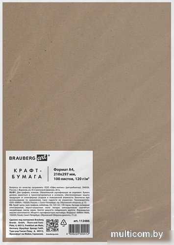 Набор бумаги для рисования BRAUBERG Art Classic 112486 (100 л)