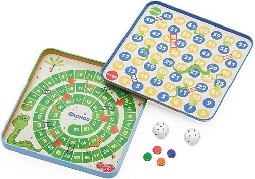 Настольная игра Bumbaram 2 в 1 Змеи и лестницы IM-1003