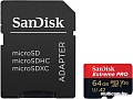 Карта памяти SanDisk Extreme PRO SDSQXCY-064G-GN6MA microSDXC 64GB (с адаптером)