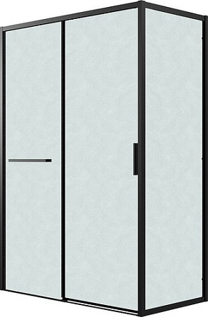 Душевой уголок Grossman Style 110x80x195 120.K33.05.1180.21.02 (черный матовый/стекло шиншилла)