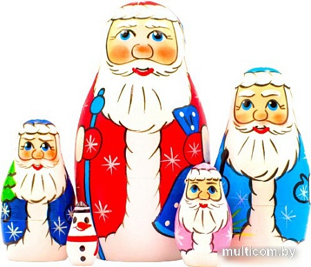 Развивающая игра Брестская Матрешка Дед Мороз (набор 5 шт)