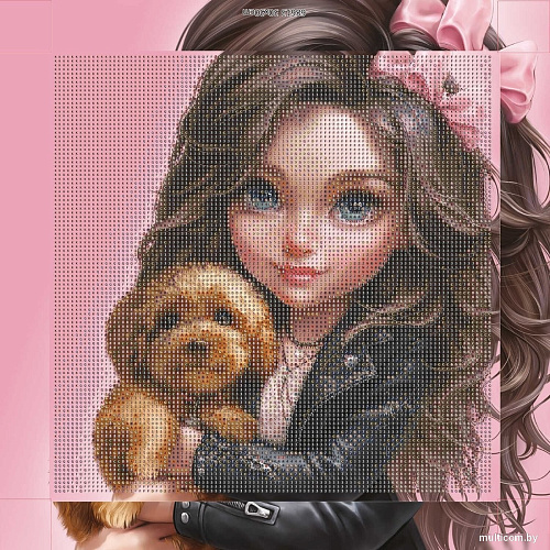 Феникс+ Брюнетка с собачкой 68613